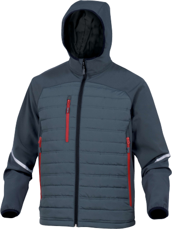 [999-3-301218-07(WS)] DP MOTION, Softshell, 96% / 04% pol/elasthaan,  kleur grijs, EN ISO 13688:2013, maat  XXL
