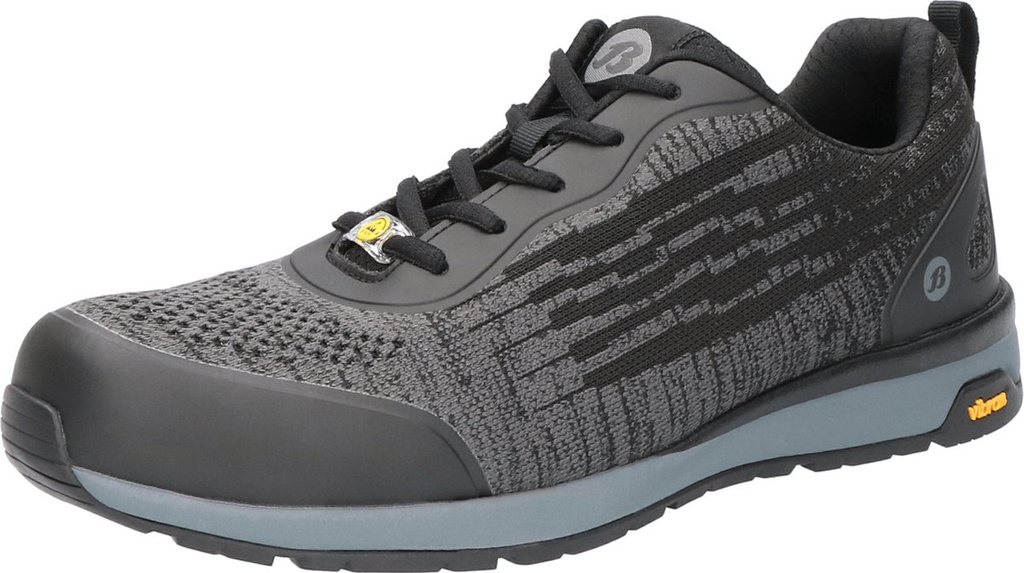 [102-000681-35] BATA RADIANCE FIT S1P ESD SRC lage veiligheidsschoen, slijtbestendig textiel, composiet neus/tussenzool, EVA/rubber zool, metaalvrij, grijs/zwart, wijdte W (35)